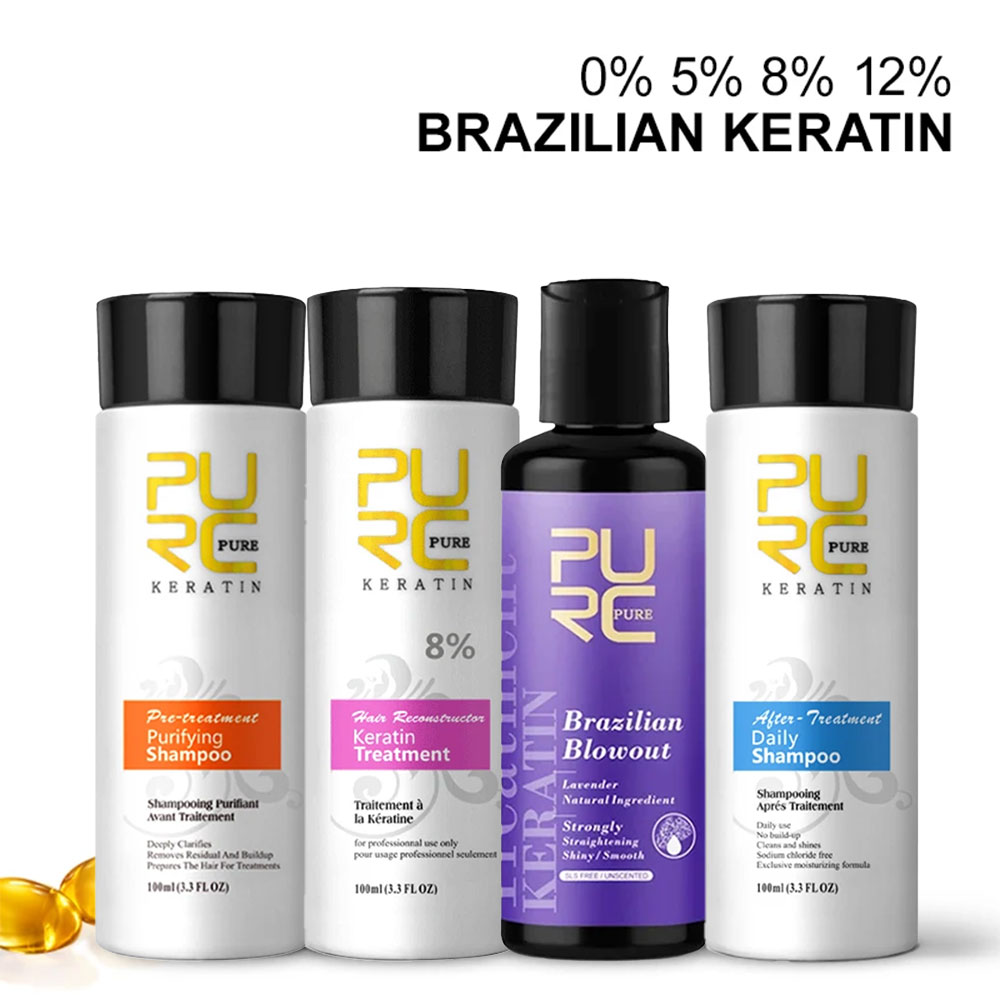Hair Care Dupes - PURC Кератиновый шампунь-кондиционер, средства для выпрямления