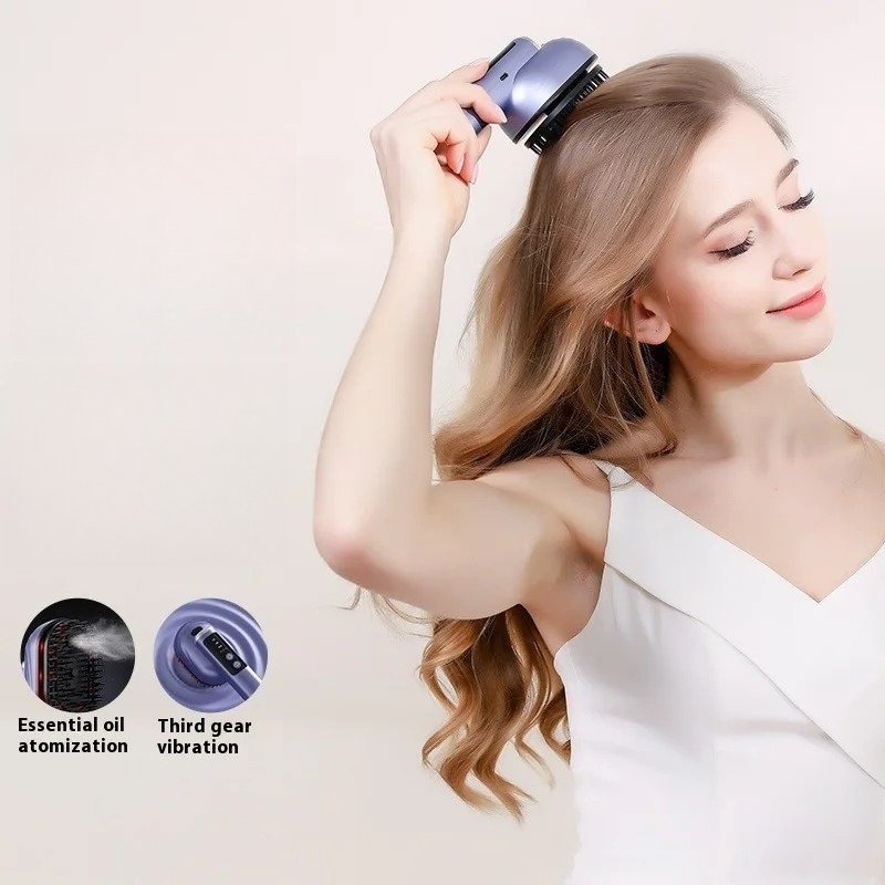 Hair Care Essential Oil Atomizing - Миниатюрная силиконовая массажная расческа для кожи